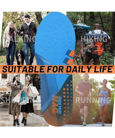 DynWalker Gel Heel Cushion Pads - Memory Foam Arch Support Insoles for Active Sport Shoes - Shock Absorption & Plantar Fasciitis Relief - Men Shoe Inserts (Size L, 1 Pair) - Buy Online on GoSupps.com