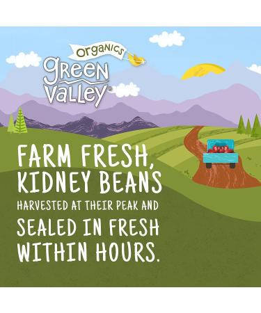 Green Valley Organics Dark Red Kidney Beans | Certified Organic | Mild Taste & Firm Texture | Good Source of Fiber & Protein | 15.5 oz (Pack of 4) - Buy Online on GoSupps.com