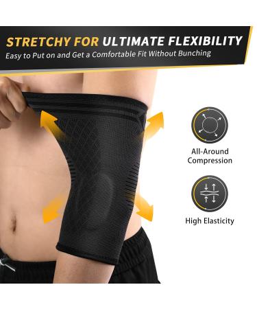 Cambivo Elbow Bandage - Pain Relief for Tennis Golf & Basketball | Gel Cushioning | Adjustable XL Size | Men & Women - Buy Online on GoSupps.com