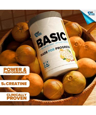 HR Labs Basic Things we do Daily Creatine and Electrolytes Pre/Intra Workout Beta Alanine & Betain Hydrous Hydration Formula 510g & 30 Servings Vegan (Super Fresh OJ) - Buy Online on GoSupps.com