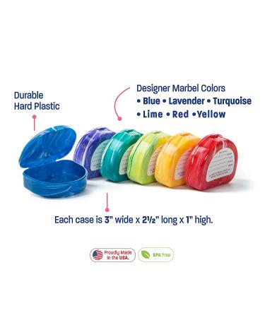 Marble Retainer Case with Label - 1 Pack (Colors May Vary) - Buy Online on GoSupps.com