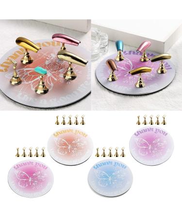 Round Practice Stand Tips Display Stand Trainning False Tips Holder Salon Home Manicure Tool Multi-color - Buy Online on GoSupps.com