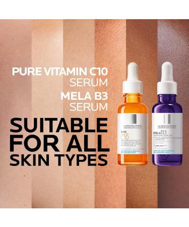 La Roche-Posay Mela B3 & Vitamin C Serum BUNDLE. Your Pigmentation Duo Mela B3 Serum Powered by Melasyl & 10% Pure Vitamin C Serum to Improve Look of Skin Radiance. Safe for Sensitive Skin 30mL BUNDLE: Vitamin C & Mela B3 - Buy Online on GoSupps.com