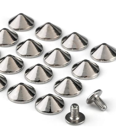 YORANYO 100 Sets 4.7MM Cone Spikes & Studs - Silver Bullet Spikes for Clothing, Shoes & Leather Craft - With Installation Tools - Buy Online on GoSupps.com