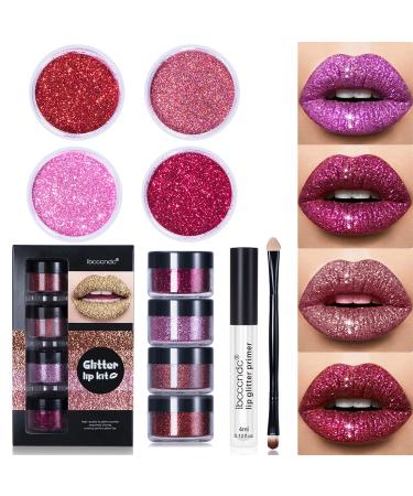 Glitter Lip Kit Stay Golden Long Lipstick Liquid Lipstick Set 4 colors glitter lipstick Diamonds Pearl Shimmer Lipstick Stay Golden Cosmetics Glitter Lip Kit.(1# set a)