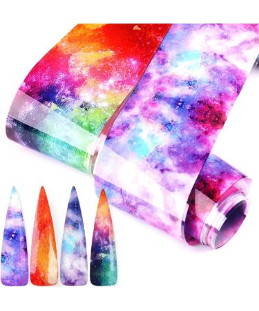 Gradient Starry Sky Nail Foil Marble Sexy Leopard Nail Glue Transfer Sticker Holographic Nail Stripe Gel Slider Manicure SA1575 Claral Color Shining - Buy Online on GoSupps.com