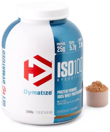 Dymatize ISO 100 Chocolate Coconut 2.2kg - Whey Protein Hydrolysate + Isolate Powder