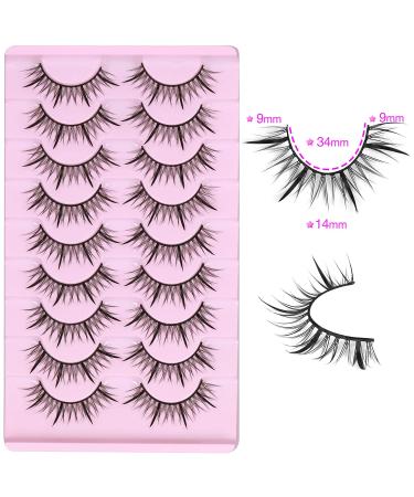 ALPHONSE Manga Lashes Fairy Clusters - 3D Wispy Natural False Eyelashes - 9 Pairs Pack - Buy Online on GoSupps.com