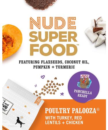 Shop I And Love And You Nude Superfood Dry Dog Food - Grain Free Turkey & Chicken Kibble, 23lb - Buy Online on GoSupps.com