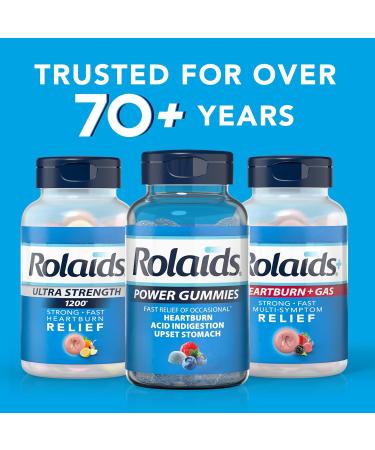 Rolaids Power Gummies - Fast Relief for Heartburn & Acid Indigestion | Smooth Berry Flavor - 54 Count Dietary Supplement - Shop Internationally - Buy Online on GoSupps.com