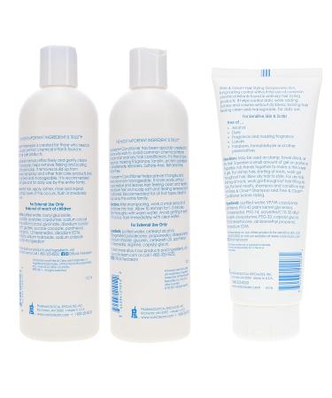 Free & Clear 3-Piece Hair Care Set - Shampoo, Conditioner, Styling Gel | Sulfate & Fragrance Free | Dermatologist Recommended - Buy Online on GoSupps.com