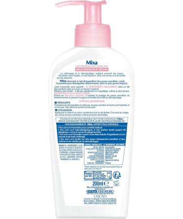 Mixa Expert Sensitive Skin Anti-Dryness Glycerin Cleansing Milk 200 ml - Pack of 2 - Buy Online on GoSupps.com