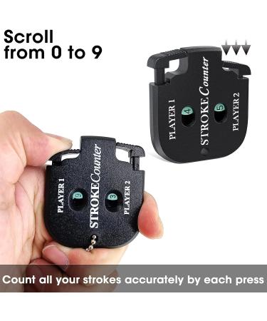 Rovepic 2 Pack Golf Score Counter - Mini Square Handy Shot Count Tool with Key Chain - Plastic Golf Training Aid - Buy Online on GoSupps.com