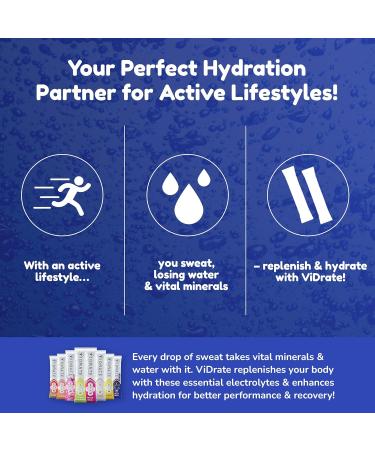 ViDrate Night Time Mixed Berry Electrolytes Powder - 8 Sachets, Sugar-Free Hydration with Vitamins - Replenish Electrolytes and Stay Hydrated - Buy Online on GoSupps.com