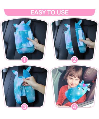 Unicorn Castle Seatbelt Pillow - Kids Car Seat Head Support & Strap Cover in Green - Buy Online on GoSupps.com