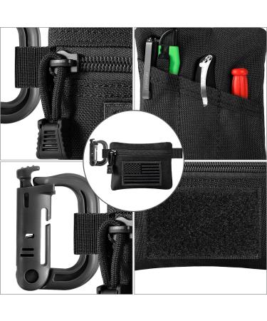 FRTKK Tactical Compact EDC Pouches - 2 Pack Military Molle Utility Organizer Coin Purse Keychain Credit Card Holder Waist Pack Black - Buy Online on GoSupps.com