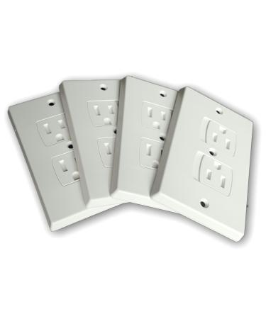 WONDERKID Self-Closing Electrical Outlet Covers for Baby Proofing - White - 4 Pack