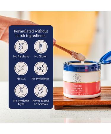 Spenser & Jensen Mango Papaya Exfoliating Sugar Scrub - Hydrating & Renewing Body Scrub for Soft Smooth & Silky Skin - Gentle Body Care - 18 oz (Pack of 2) Mango Papaya 18 Ounce (Pack of 2) - Buy Online on GoSupps.com