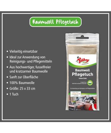 Poliboy M bel Wachs - 400 ml Liquid Plant Wax for Wooden Furniture Care - Includes Cotton Cloth - Made in Germany - Premium Furniture Wax - Buy Online on GoSupps.com
