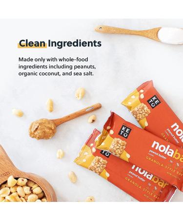 Perfect Keto Nola Bars - Gluten-Free Chewy Peanut Butter Granola Bars | Zero Added Sugar & Carbs | Nutrient-Dense Snack for Curbing Cravings | 8 Bars 32g - Buy Online on GoSupps.com