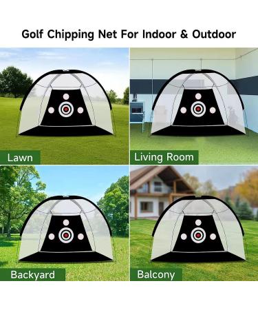 Retouhqp Golf Net with Target for Backyard Driving - Foldable Practice Set with Mat, Balls, Tees, Carry Bag - Indoor/Outdoor Golf Training Aid - Buy Online on GoSupps.com