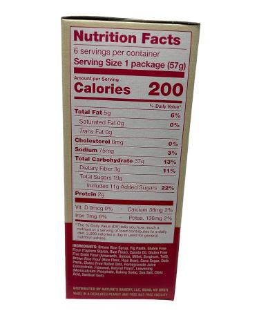 Natures Bakery Gluten Free Fig Bars Variety Bundle - Raspberry, Blueberry, Pomegranate with Recipe Card - Buy Online on GoSupps.com