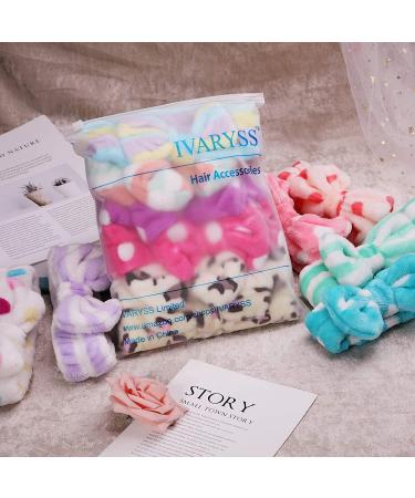 IVARYSS Makeup Headband 6 Pcs Microfiber Spa Headwrap Set for Women - White Gray Black - Buy Online on GoSupps.com