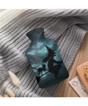 Witch Hot Water Bottle with Plush Cover - Bed Warmer for Adults & Children | 26.5x15.3cm | International Shipping - Buy Online on GoSupps.com