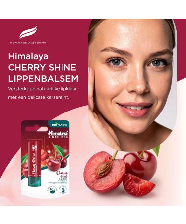 Himalaya Cherry Shine Lip Balm with cherry seed oil and vitamin E Natural glossy finish Nourishes hydrates and protects the lips 45 g - Buy Online on GoSupps.com