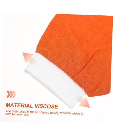 Beavorty 4pcs Bath Gloves and Sponge Set - Exfoliating Shower Accessories in Orange - Buy Online on GoSupps.com