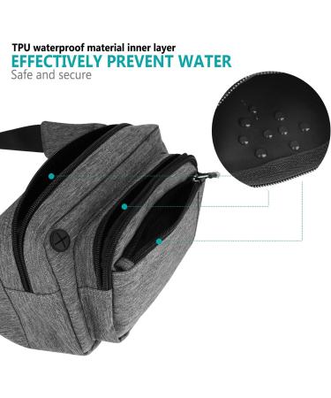 Speedsporting Water-Repellent Belt Pocket Bunkbag - Unisex Hip Bag for Hiking Gray (Model 3) - Durable Zippered Outdoor Gear - Buy Online on GoSupps.com