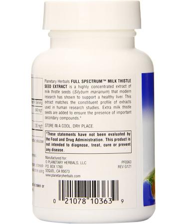 Buy Planetary Herbals Milk Thistle Seed Extract 260mg - 60 Tablets for Liver Health - Buy Online on GoSupps.com
