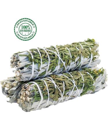 Ancientveda White Sage Mix Smudge Sticks 3 Pack for Cleansing & Meditation | Organic White Sage with Ruda Rue for Yoga & Smudging - Buy Online on GoSupps.com