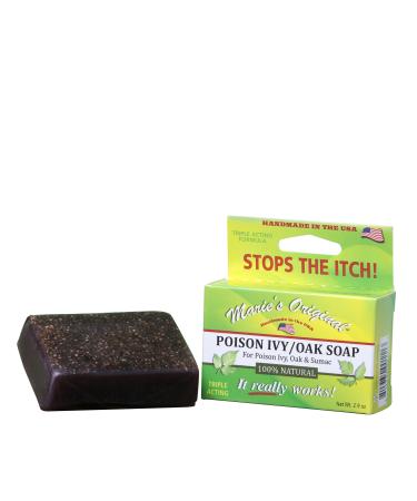 Marie s Original Poison Ivy Soap Bar 100% All Natural Triple Acting Formula Anti Itch Treatment for Poison Ivy Poison Oak and Sumac Removes Oils Soothes and Relives Rashes - 2.9oz (2.9 Ounce (Pack of 1))