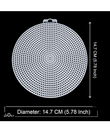 40-Pack QTLCOHD Round Plastic Canvas Sheets for Acrylic Yarn Crafting - 7 Count, 5.78 Inch Diameter - Buy Online on GoSupps.com