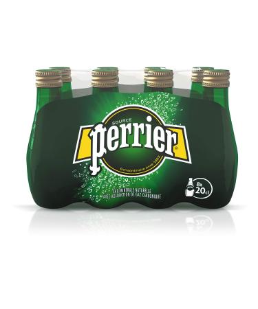 Perrier Natural sparkling mineral water - 8 glass bottles of 20cl
