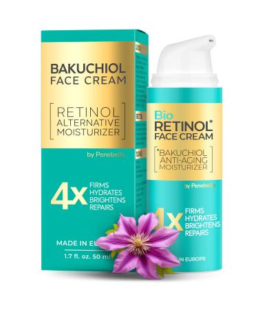 Bakuchiol Cream for Face - Natural Retinol Alternative Anti Aging Face Cream - Hyaluronic Acid Vitamin C F Vitamin E Cream Bio Oil - Rich Texture Bakuchiol Serum