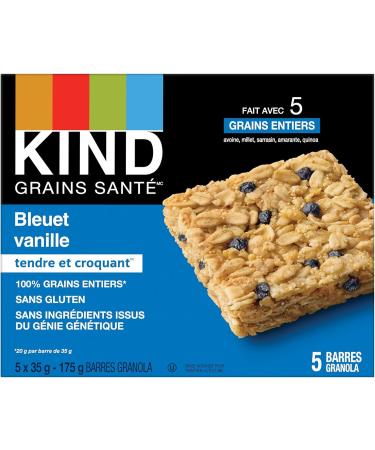 KIND Healthy Grains Bars Vanilla Blueberry Gluten Free 35 Grams 5 Count - Buy Online on GoSupps.com