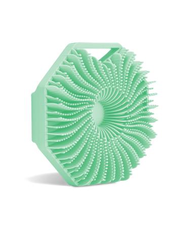 Body brush made of silicone bathing brush shower shower brush silicone plastic pelz bathing brush soft bristles and gentle peeling perfect for women men (green)