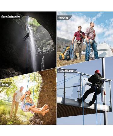 Hxoity 16mm Static Climbing Rope - 10m 50m 100m 150m 200m | Durable Outdoor Tree Climbing Equipment & Parachute Rope - Buy Online on GoSupps.com