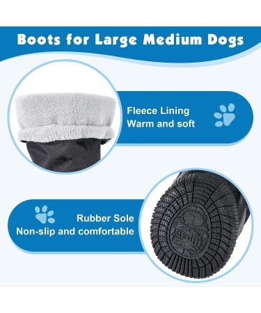 Hipaw XL Outdoor Dog Boots - Winter Dog Shoes Non-slip for Snow Rain - Black - Insole width 3.15 - Buy Online on GoSupps.com