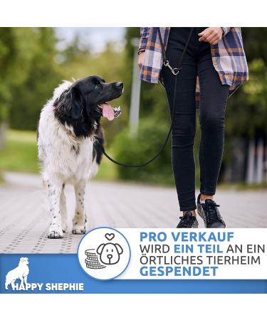 Happyshephie 2.5m Adjustable Dog Leash - Durable Reversible & Double Linen for Medium to Large Dogs - Midnight Black - Buy Online on GoSupps.com