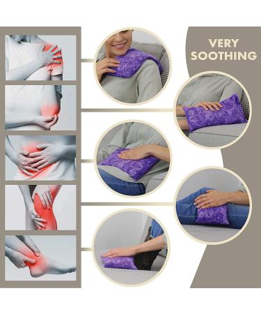 Nature Creation Microwave Heating Pad - Portable for Cramps, Joints Pain, Sore Muscles, Aching Feet | Purple Flowers Hot Pack for Pain Relief - Buy Online on GoSupps.com