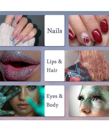 48 Jars Face & Eye Glitter Set - Assorted Colors Nail, Body, Hair Art Fine Loose Chunky Glitter - Buy Online on GoSupps.com