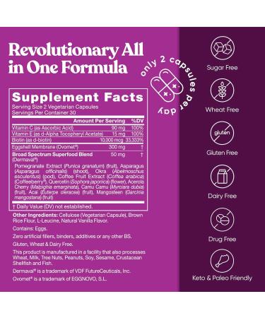 Move & Glow Collagen Pills for Women & Men Vegetarian Multi-Collagen (Type I-V-X) with 9 Plant-based Superfoods for Skin Health & Joint Support Biotin, Vitamin C, Vitamin E, 60 Vegetarian Capsules - Buy Online on GoSupps.com