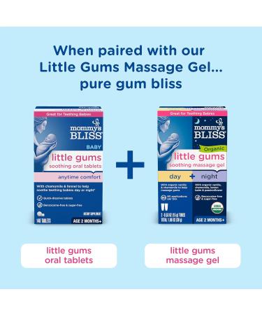 Mommy's Bliss Little Gums Soothing Oral Tablets Great for Teething Babies Benzocaine-Free & Sugar-Free 2 Months+ 1 Bottle (140 Tablets) - Buy Online on GoSupps.com