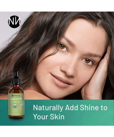 USDA Organic Castor Oil (2oz) - 100% Pure Cold Pressed Hexane Free for Eyelash & Hair Growth Moisturizer & Treatment - Eyebrow & Eyelash Brush Included - Buy Online on GoSupps.com