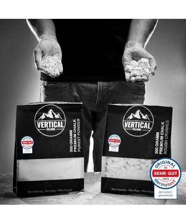 VERTICAL FELLOWS 300g Climbing Chalk - DERMATEST Very Good - Premium Magnesia for Climbing & Bouldering - International Shipping Available - Buy Online on GoSupps.com