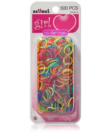 Scunci Girl No Damage Polyband Elastics 500 Ct.