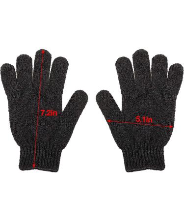 10 Pairs Premium Black Exfoliating Gloves for Shower & Bath - Double Sided Scrub Wash Mitt for Spa Dead Skin Removal - Unisex Luxury Exfoliation Accessories - Buy Online on GoSupps.com